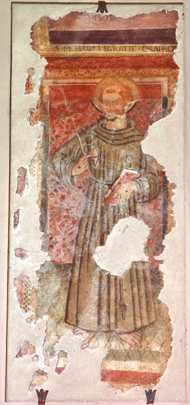 Ambito romano sec. XVI, San Francesco d'Assisi mostra le stimmate