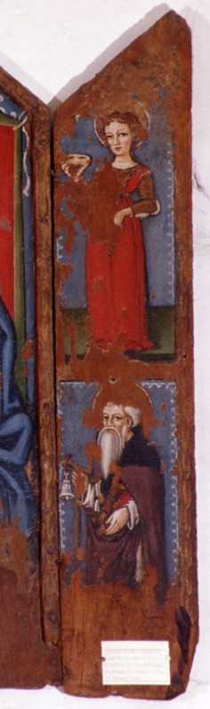 Ambito marchigiano sec. XV, Scomparto sinistro di trittico dipinto