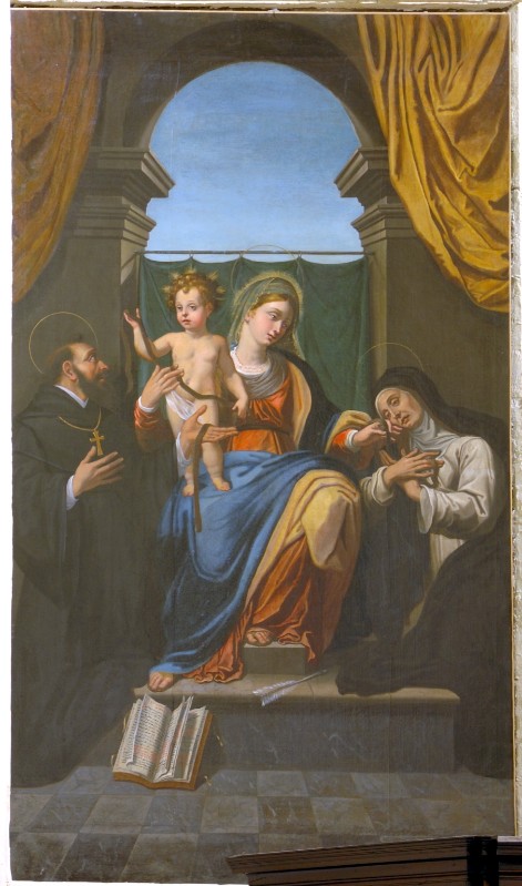 Pandolfi G.G. fine sec. XVI, Madonna della cintola tra santi agostiniani