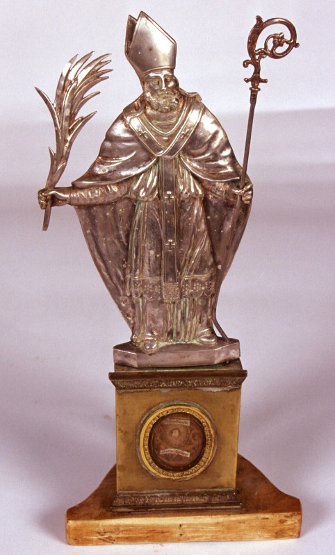 Bott. romana sec. XVIII, Reliquiario a statuetta di Sant'Erasmo