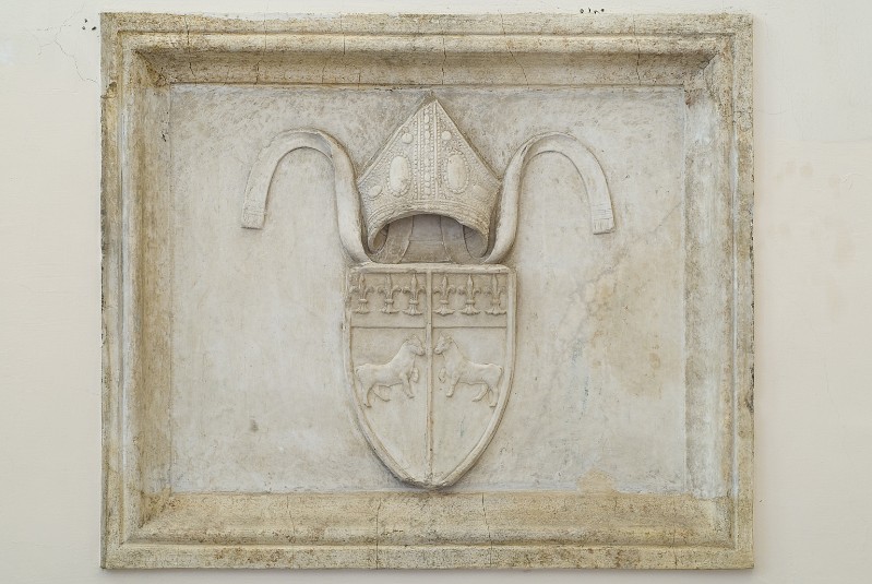 Bott. laziale sec. XV, Lapide con stemma di Bartolomeo Vitelleschi