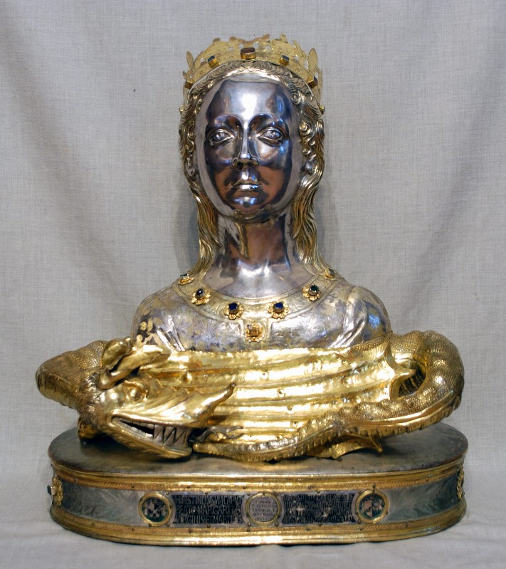 Ambito viterbese sec. XV, Reliquiario a busto di Santa Margherita d'Antiochia