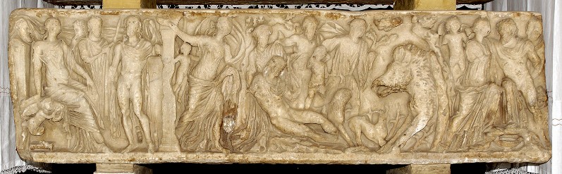 Maestranza romana sec. II, Altare con mito di Adone