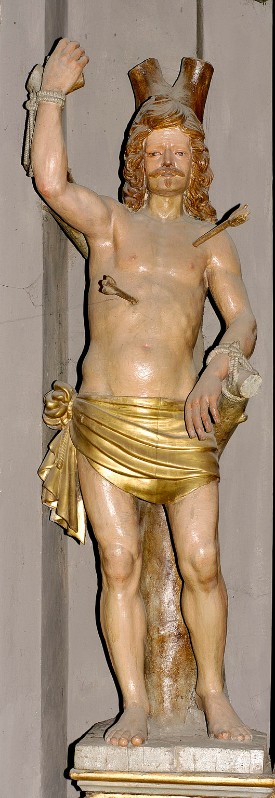 Bottega italiana sec. XVII, Statua di San Sebastiano