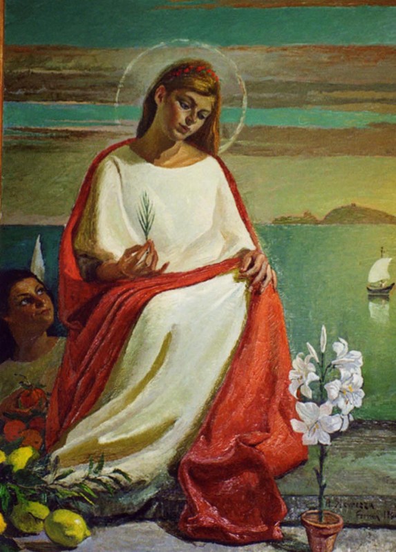 Sicurezza A. (1965), Dipinto con Sant'Albina
