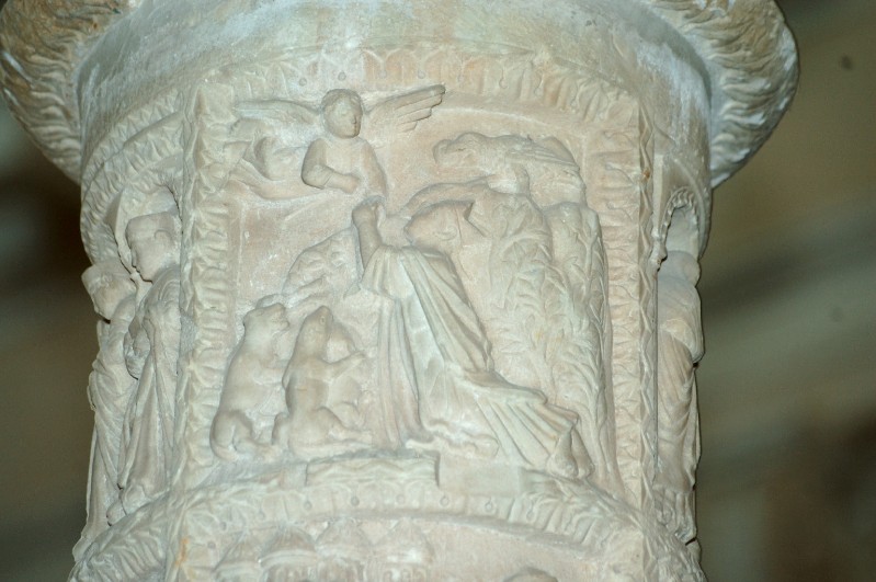 Ambito campano sec. XIII, Bassorilievo con Sant'Erasmo in esilio