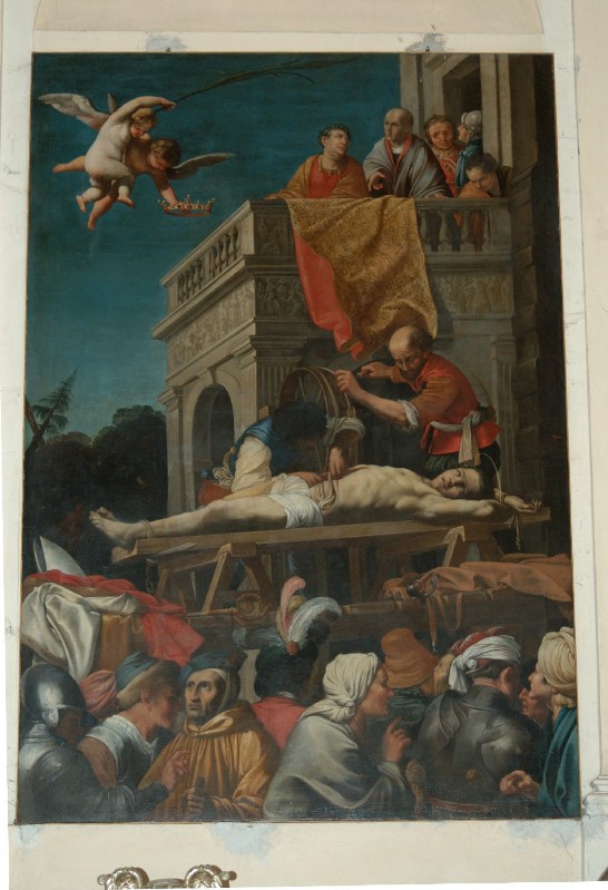 Saraceni C. sec. XVII, Dipinto con il martirio di Sant'Erasmo