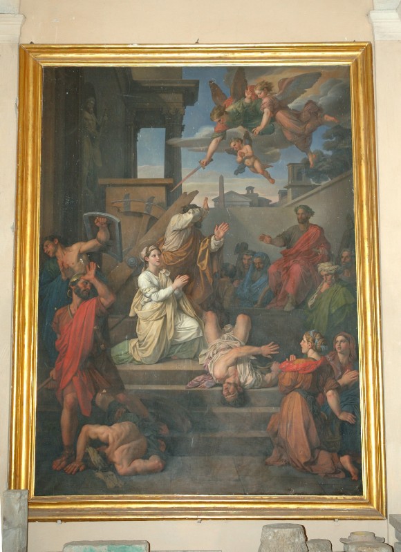 Ambito campano sec. XIX, Dipinto con il Martirio di Sant'Erasmo