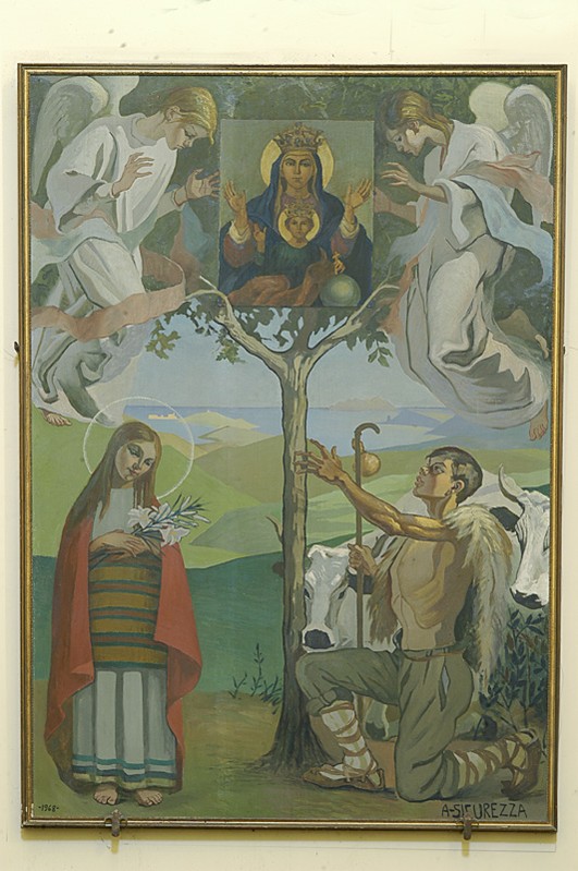 Sicurezza A. (1968), Dipinto con la Madonna della civita e Santa Maria Goretti
