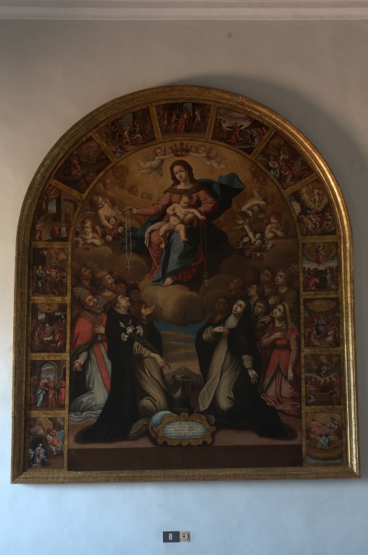 Aquila P. (1686), Madonna del Rosario con santi e misteri