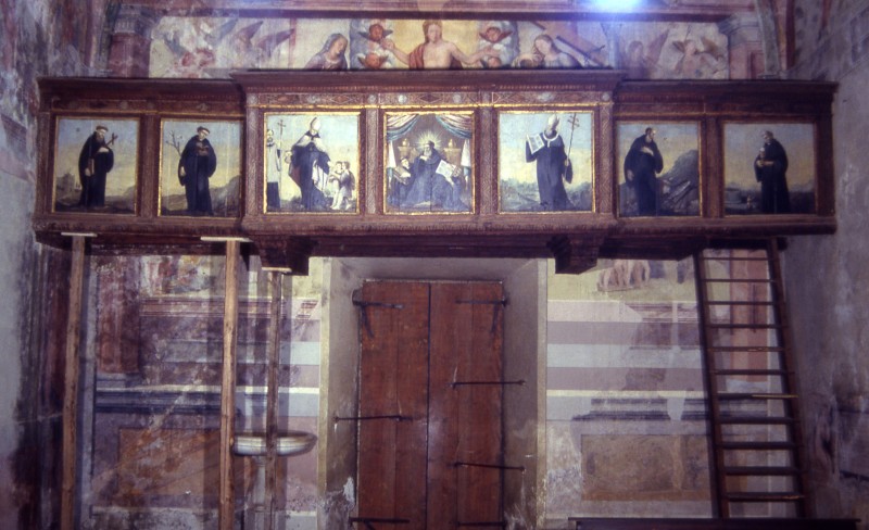 Ambito laziale sec. XVI, Cantoria con pannelli dipinti