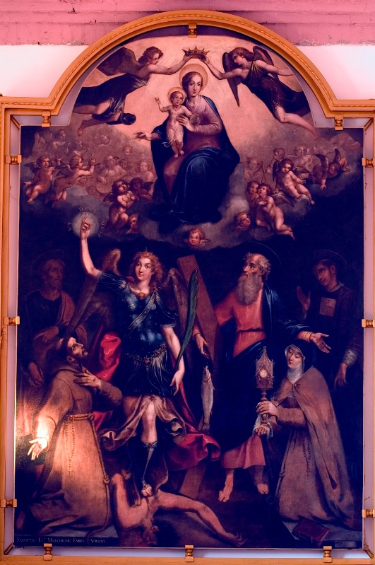 Van De Kasteele F. sec. XVI, Incoronazione della Madonna e santi