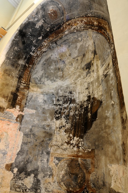 Ambito campano sec. XVIII, Absidiola sinistra dipinta con S. Silviano