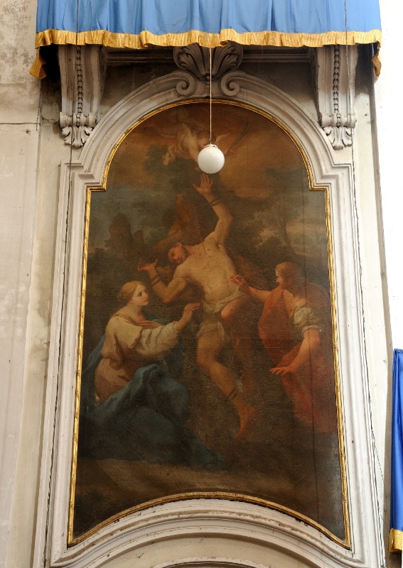 Ambito romano sec. XVIII, Dipinto con San Sebastiano
