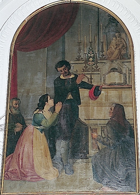 Baschenis M. (1875), Pacciugo e Pacciuga nella chiesa di Coronata