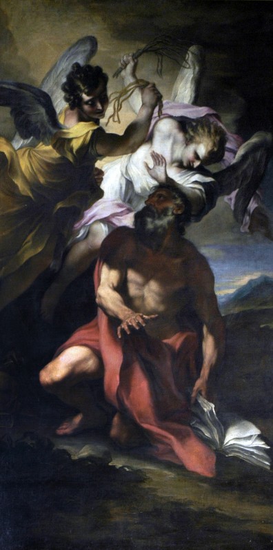 De Ferrari G. sec. XVII, San Gerolamo flagellato da due angeli