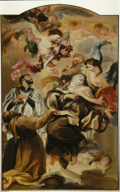 De Ferrari G. sec. XVII, Santa Teresa d'Avila ha la visione dell'angelo che le t