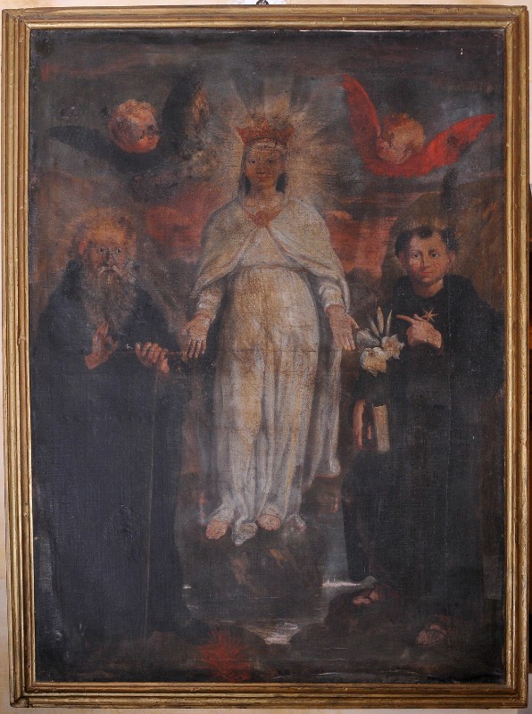 Scuola ligure sec. XVIII, Madonna tra San Nicola da Tolentino e San Nicodemo