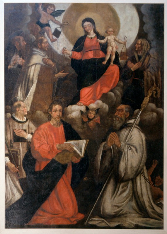 Scuola di Castello B. sec. XVII, Madonna con Bambino e Santi