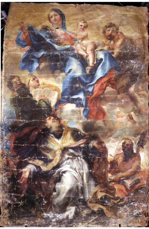 De Ferrari G. sec. XVIII, Madonna con Gesù Bambino e Santi