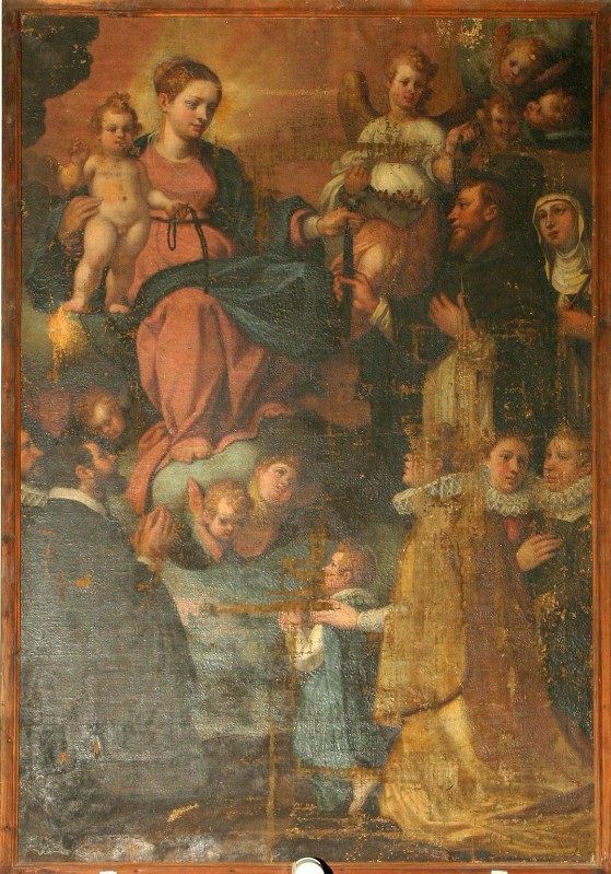 Castello B. sec. XVII, Madonna del rosario tra San Domenico e Santa Caterina