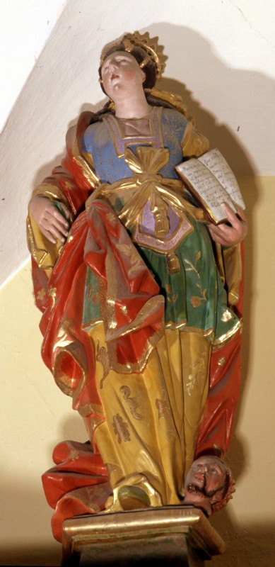 Bott. ligure sec. XIX, Santa con corona e libro