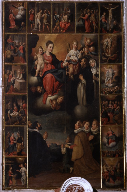 Castello B. sec. XVII, Madonna del rosario con misteri