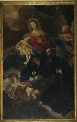 Ambito ligure sec. XVIII, Madonna con Bambino e San Gaetano da Thiene