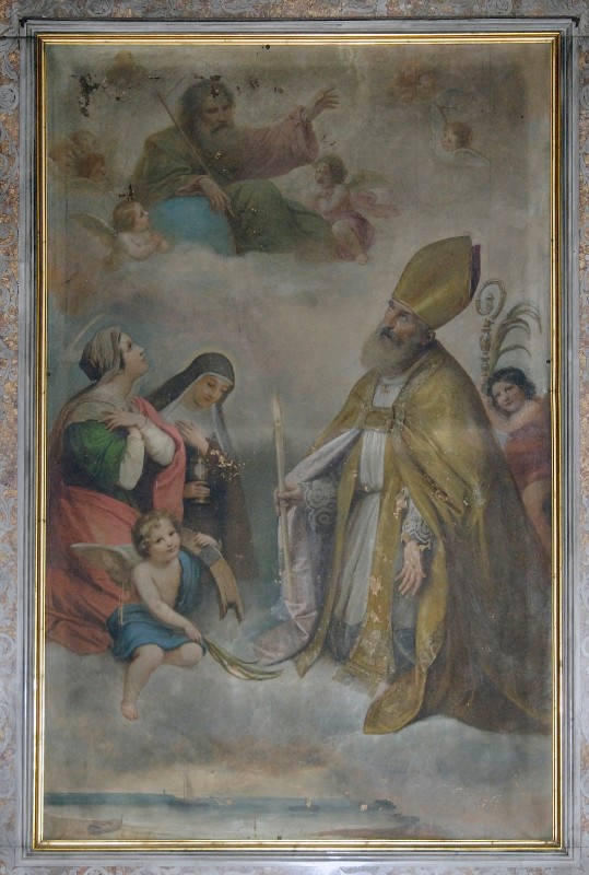 Scherer G. sec. XIX, Sant'Erasmo con le Sante Caterina e Chiara