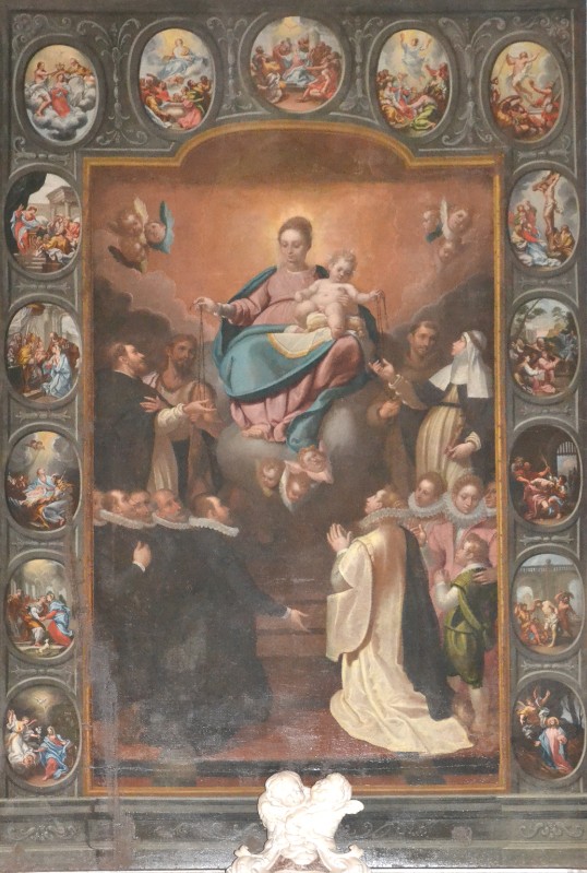 Castello B. sec. XVII, Madonna del rosario con i Santi Domenico e Caterina