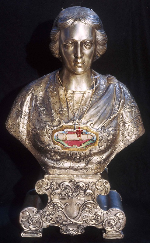 Bottega lombarda sec. XX, Busto reliquiario di Santa Reparata