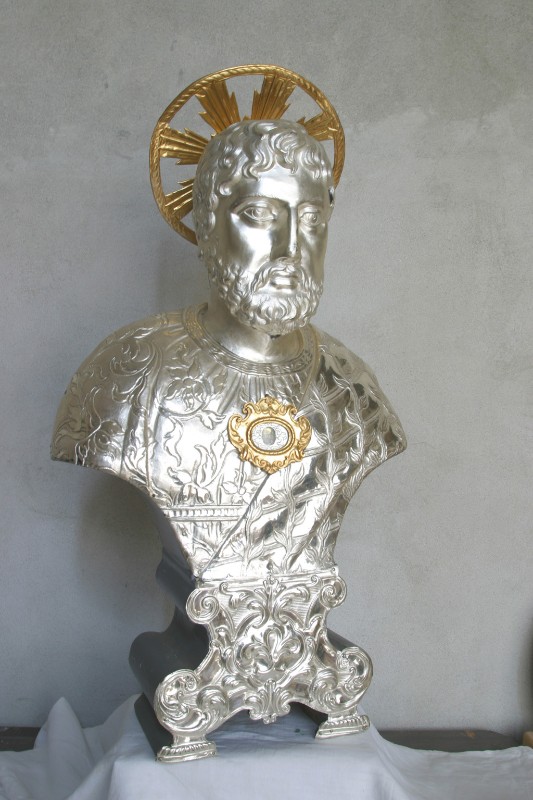 Ambito lombardo sec. XVIII, Reliquiario a busto di San Vitale