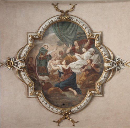 Cifrondi A. fine se. XVII, San Leonardo visita e benedice gli ammalati
