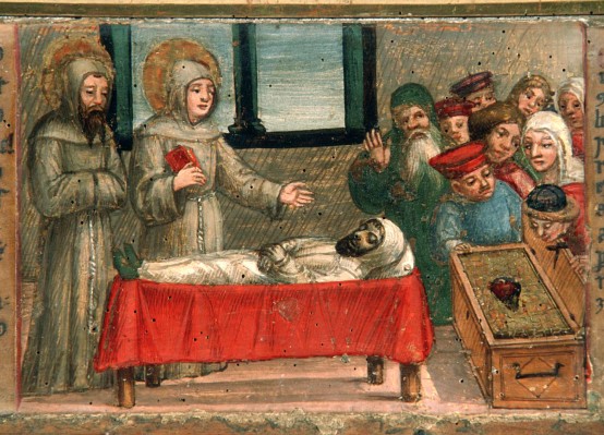 Ambito bergamasco sec. XV-XVI, Sant'Antonio e l'avaro