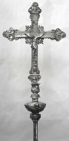 Ambito lombardo-veneto sec. XVII, Croce astile in lamina