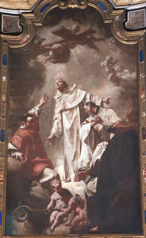 Capella F. (1749), Santi adoranti la Croce