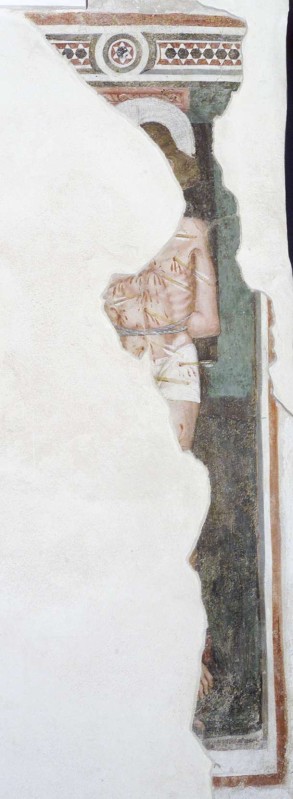 Ambito bergamasco sec. XV, Affresco con San Sebastiano