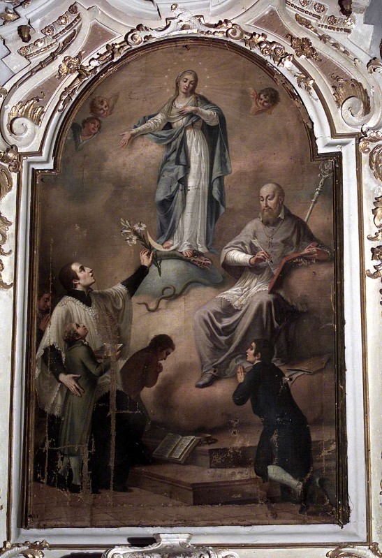Ambito bergamasco sec. XVIII, Madonna Immacolata e Santi