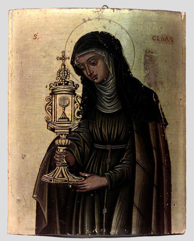 Ambito greco-bizantino sec. XIX, Santa Chiara d'Assisi