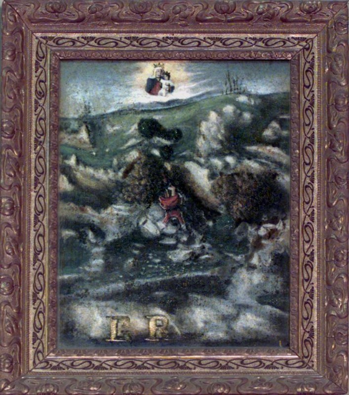 Ambito bergamasco sec. XX, Miracolo della Madonna ad olio su tela