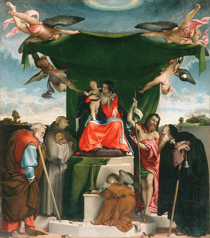 Lotto L. (1521), Madonna con il Bambino e Santi
