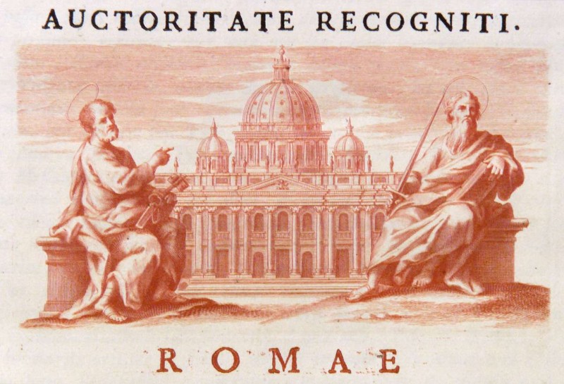 Ambito romano (1746), San Pietro e San Paolo a bulino