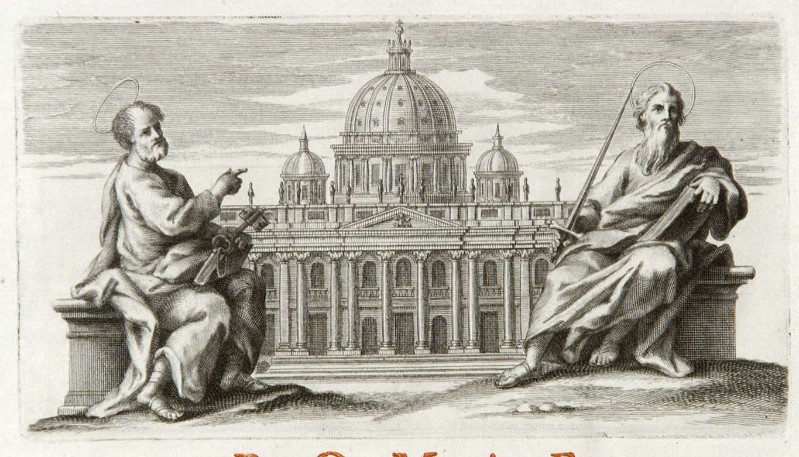 Ambito romano (1746), San Pietro e San Paolo realiati a bulino