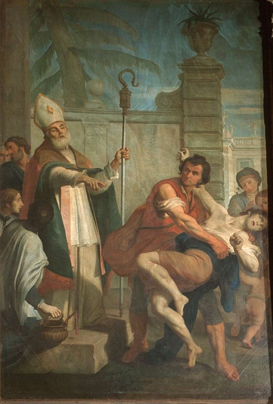 Rotari P. sec. XVIII, Sant'Ubaldo guarisce un'indemoniata