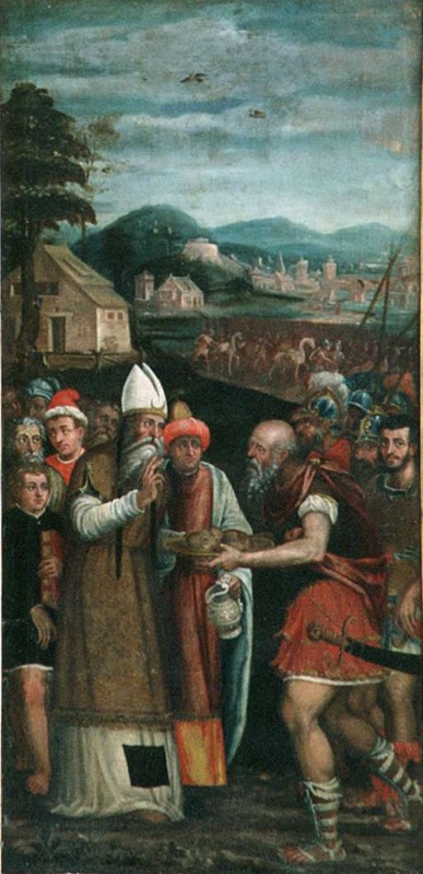 Schiavone A. sec. XVI, Melchisedec offre pane e vino