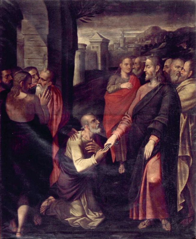 Chizzoletti G. sec. XVII, Gesù Cristo consegna le chiavi a S. Pietro