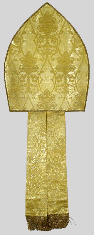 Manifattura italiana sec. XIX, Mitra episcopale gialla