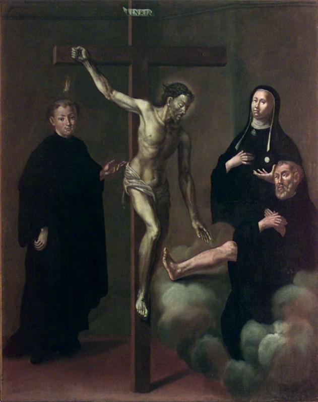 Ambito berg. sec. XVII-XVIII, Gesù guarisce S. Pellegrino Laziosi