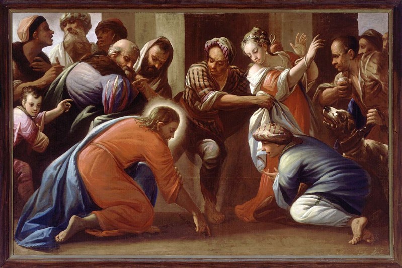 Cifrondi A. sec. XVII, Cristo e l'adultera
