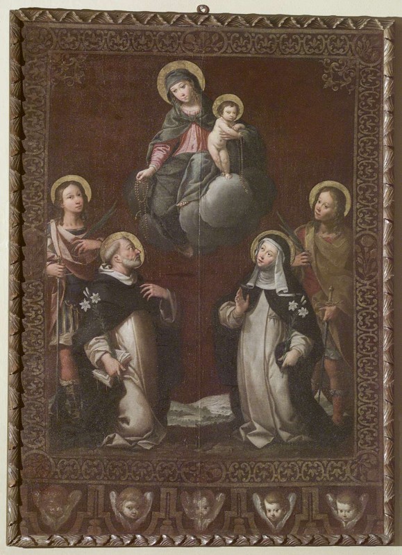 Ambito bergamasco sec. XVII, Madonna del Rosario e Santi